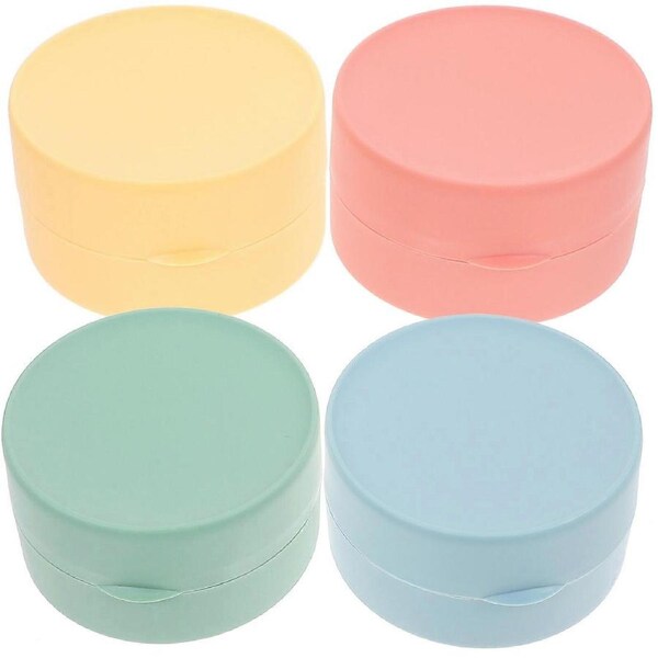 4Pcs Soap Dish Box with Lid Bathroom Soap Box Soap Container Portable Shower Soap Box