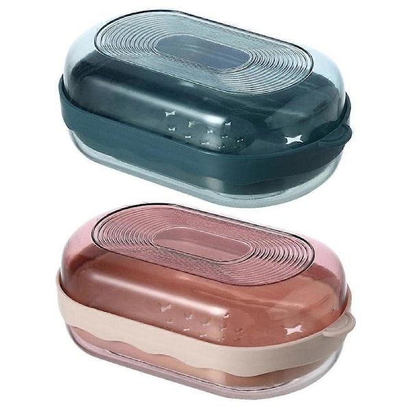 2Pcs Soap Box Holder Soap Dish Soap Container Decorative Soap Holder Detachable Soap Box