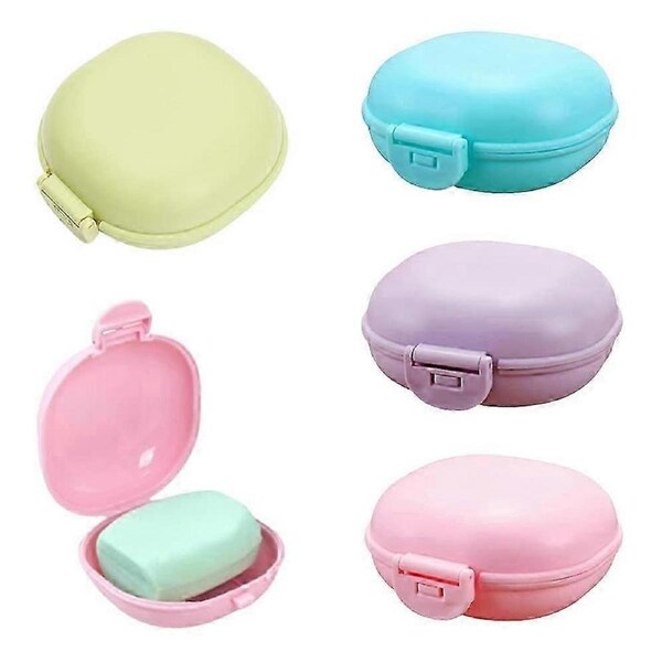 Travel Soap Box 4 Pieces Portable Soap Container Case Soap Crate Plastic Travel Soap Box Soap Holder_SZXM