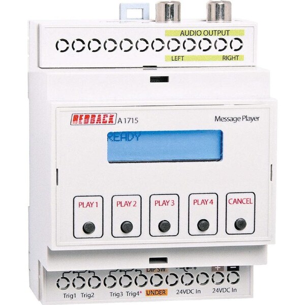 Redback DIN Rail MP3 SD Message Player Audio Sources