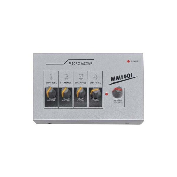 A2620 Mini Professional 4 Channel Audio Microphone Mixer with Master Control