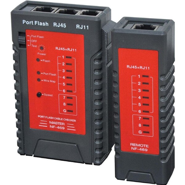 Cable Tester For Networks With Port Flash