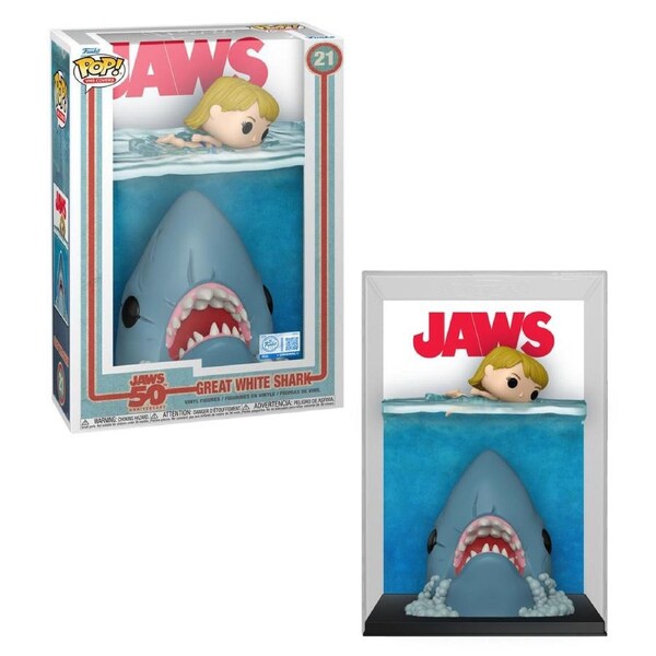 Jaws 50th Anniversary Great White Shark VHS Cover Funko POP! Vinyl