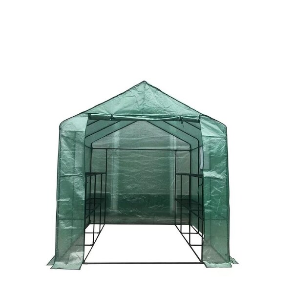 PE Tunnel Growhouse Walk-In Green Shade Shelter 200x200x200cm