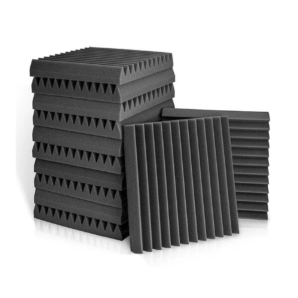 Studio Soundproof Wedge Foam Panels Acoustic Karaoke Kit – 24pcs
