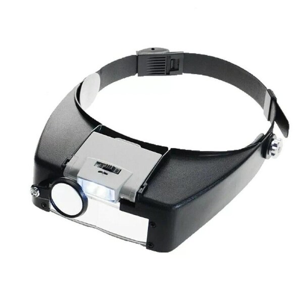 LED Magnifier Repair Headband Glasses Jeweler Loupe with 5 Lens