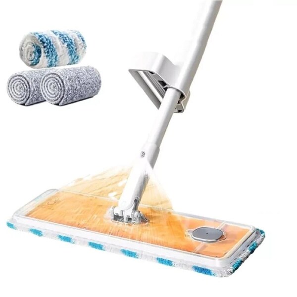 Hands-Free Floor Mop Twist Flat Spray Cleaning System