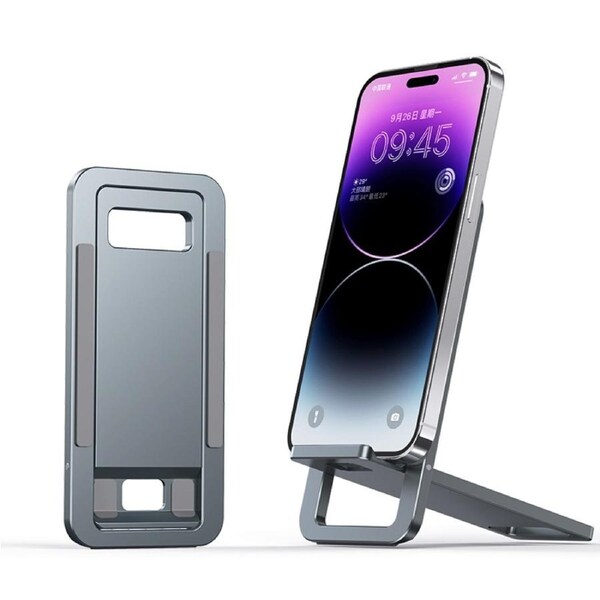 Portable X-type Foldable Premium Aluminum Alloy Stand for iPhone - Grey