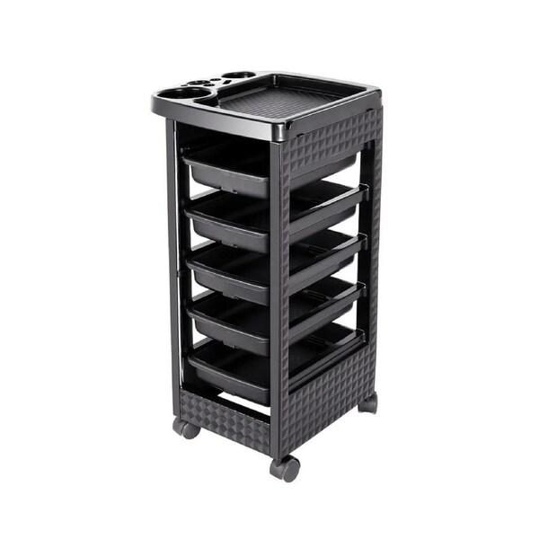 Hair Salon Trolley Tool Cart Hairdressing Colouring Beauty Storage Furniture Mobile 6 Tiers 5 Trays Rolling Wheels Barber Station Spa Tattoo Nail Shop