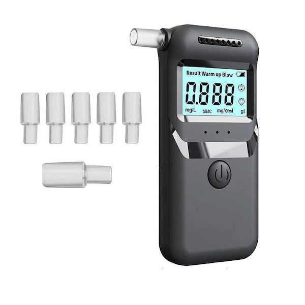 Police LCD Digital Breath Alcohol Analyzer Tester Breathalyzer Test Detector