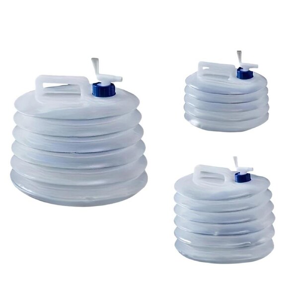 3pcs Collapsible Water Container With Spigot Folding Storage Carrier Camping