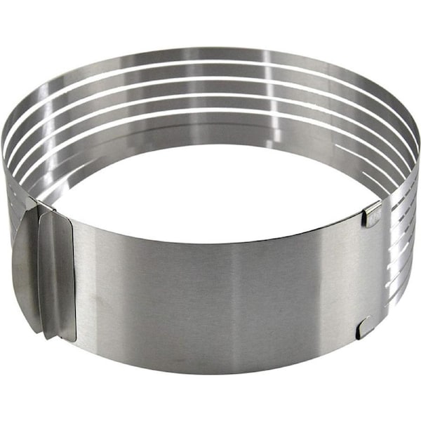 Stainless Steel Mousse Ring 9-12 Inch Adjustable Layer Cake Cutter Baking Tool