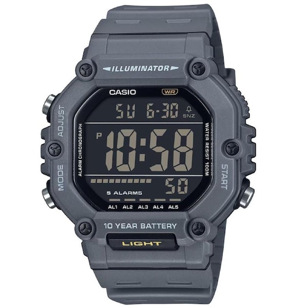 Casio Grey/Black Dial Men’s 100m Multifunction Digital Watch AE-1600H-8BV