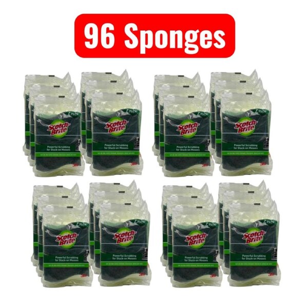 96 Scotch-Brite Heavy Duty Scrub Sponge Foam Scrub Kitchen Cleaner