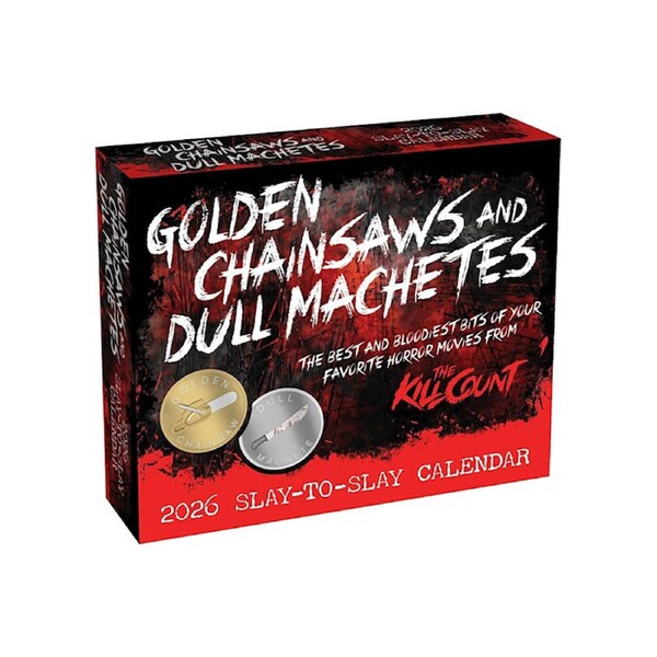 2026 Calendar Golden Chainsaws And Dull Machetes Day-to-Day Boxed, Andrews McMeel AM92418