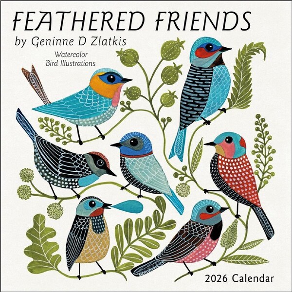 2026 Calendar Feathered Friends Square Wall, Amber Lotus AM98168