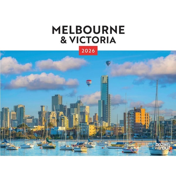 2026 Calendar Melbourne & Victoria Horizontal Wall, BrownTrout A05555
