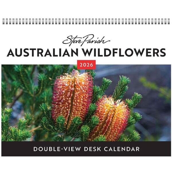 2026 Calendar Steve Parish Australian Wildflowers Double-View Desk Easel, BrownTrout A05340