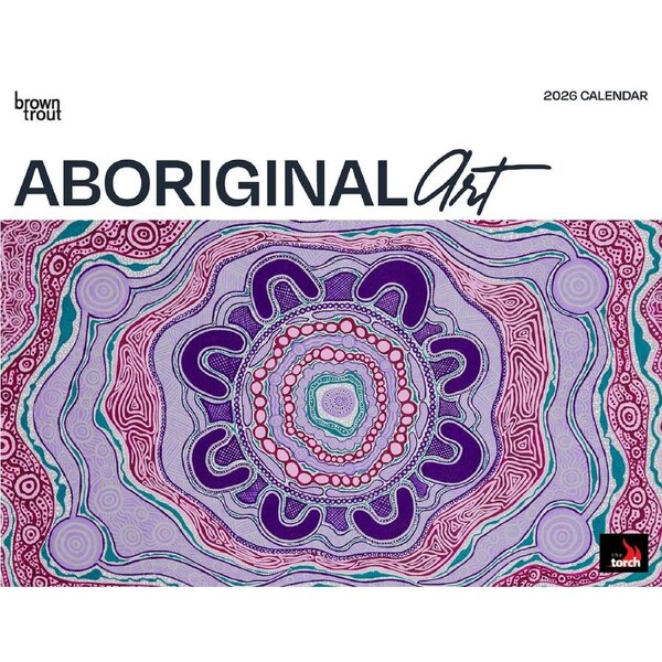 2026 Calendar Aboriginal Art Horizontal Wall, BrownTrout A05470