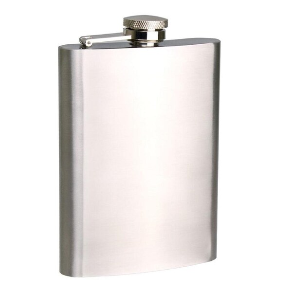 Bartender Stainless Steel Satin Finish Hip Drink Flask 8oz/236ml Silver
