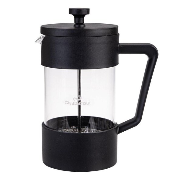 Casabarista Oslo Accent Stainless Steel Coffee Plunger 5 Cup 600ml Black