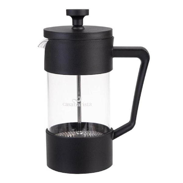 Casabarista Oslo Accent Stainless Steel Coffee Plunger 3 Cup 350ml Black
