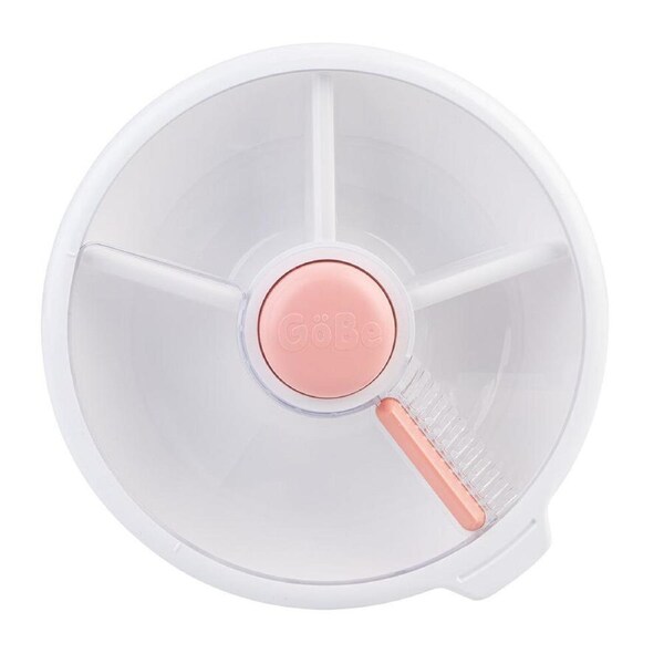 GoBe Large Round Snack Spinner Food Storage Container 21cm Pink 3y+