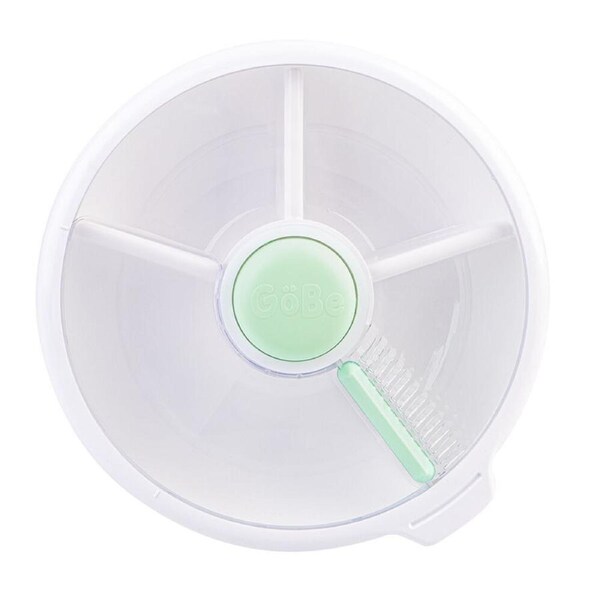 GoBe Large Round Snack Spinner Food Storage Container 21cm Green 3y+