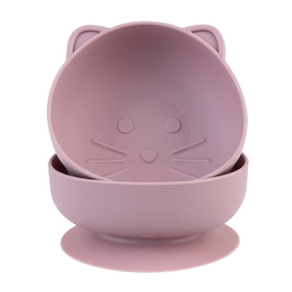 2pc Melii Luxe Childrens Animal Silicone Suction Bowls Set Unicorn 6m+