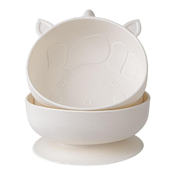 2pc Melii Luxe Childrens Animals Silicone Suction Bowls Set Cat 6m+