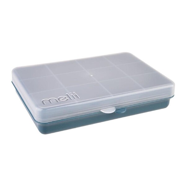 Melii Luxe Snackle Box Food Storage Container w/ 12 Compartments Blue 3y+
