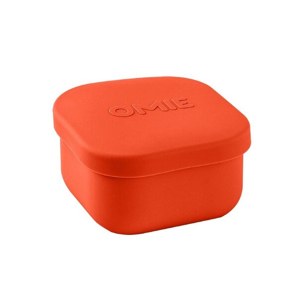 Omie Omiesnack 280ml Silicone Container Lunch Box 5.58x9.65x8.89cm Red