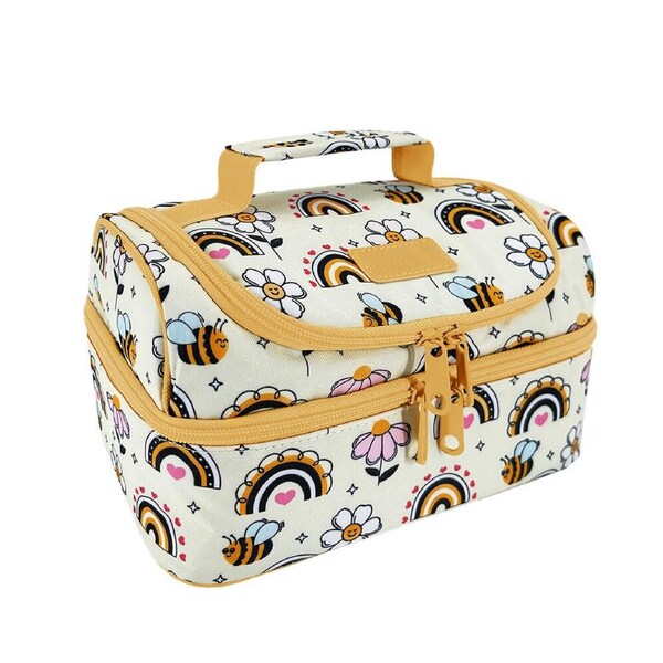 Sachi Style 235 Insulated Double Decker Lunch Bag 25.5x17x14cm Busy Bees