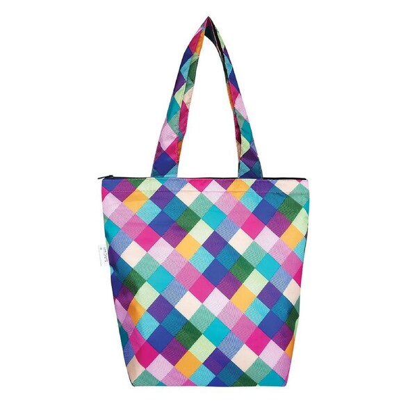 Sachi Insulated Market Tote Groceries Carry Bag 27x15x38cm Harlequin