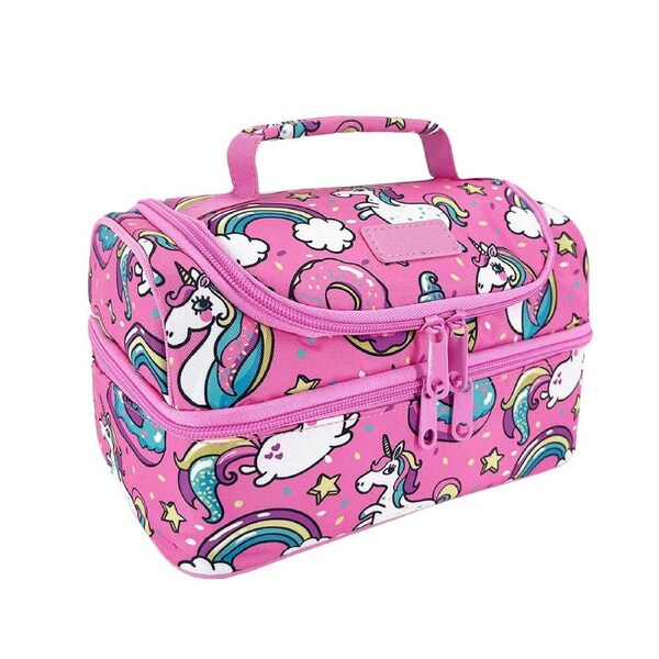 Sachi Style 235 Insulated Double Decker Lunch Bag 25.5x17x14cm Unicorns