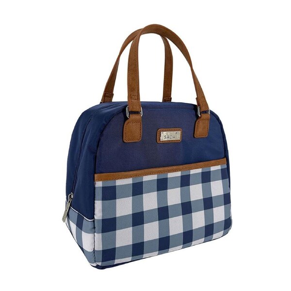 Sachi Style 237 Insulated Patterned Cali Lunch Bag 24.5x14.5x22.5cm Indigo