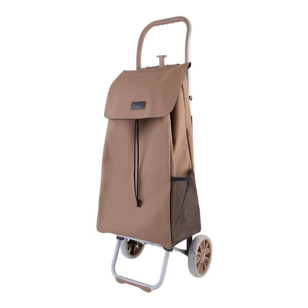 Sachi Cosmo Weatherproof Durable Grocery Wheeled Shopping Trolley 38L Tan