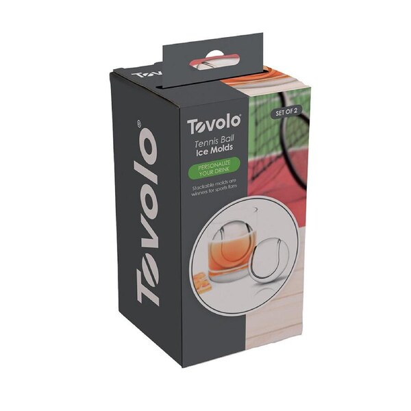 2pc Tovolo Sports Range Durable Novelty Freezer Ice Mould Set Tennis Ball