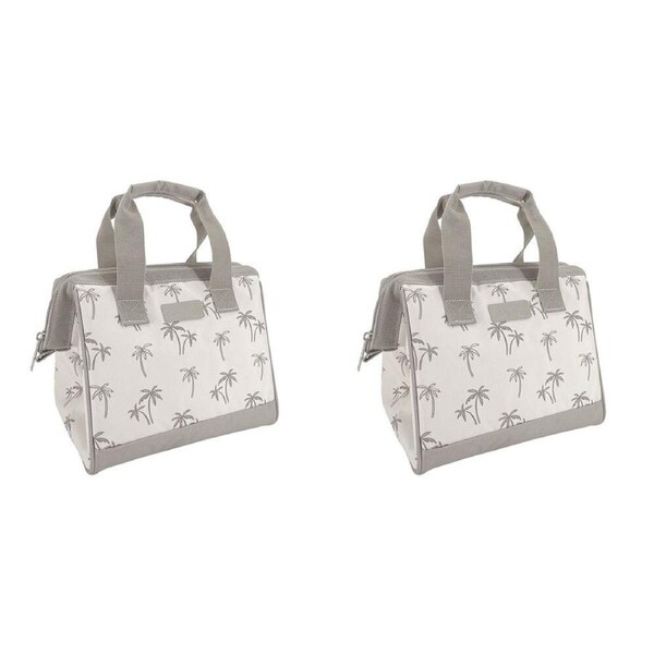 2PK Sachi Style 34 Insulated Leak-Proof Lunch Bag 24x17x22cm Vintage Palms
