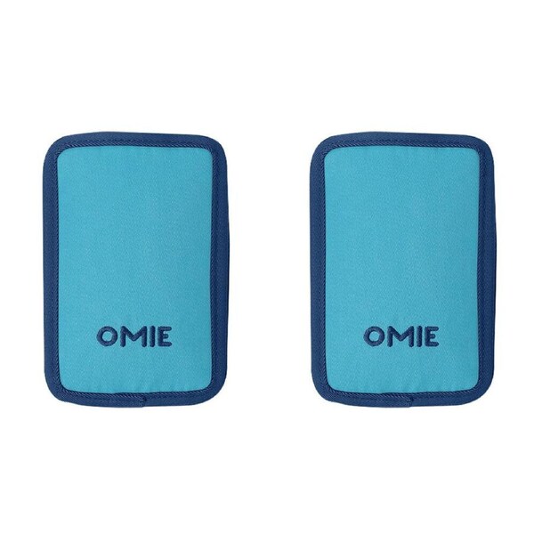 2PK Omie Omiechill Freezable Food Cooler Pouch Ice Pack 15cmx9.9cmx2.5cm Blue