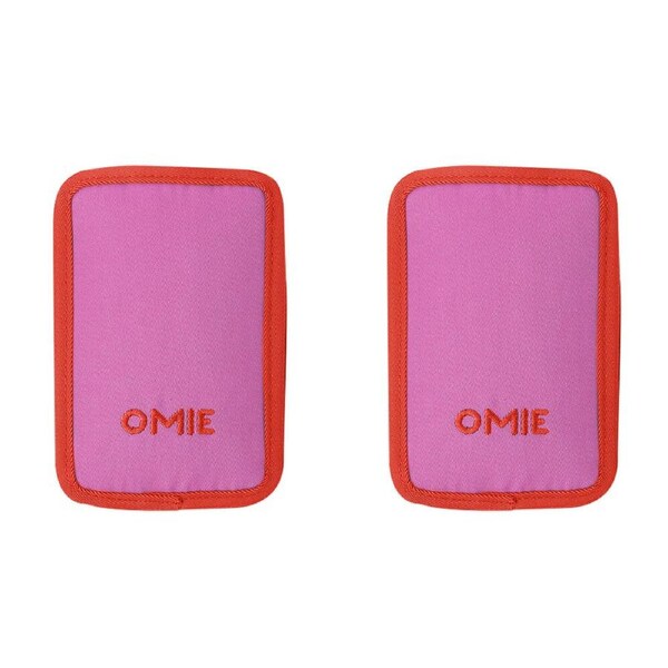 2PK Omie Omiechill Freezable Food Cooler Pouch Ice Pack 15cmx9.9cmx2.5cm Pink