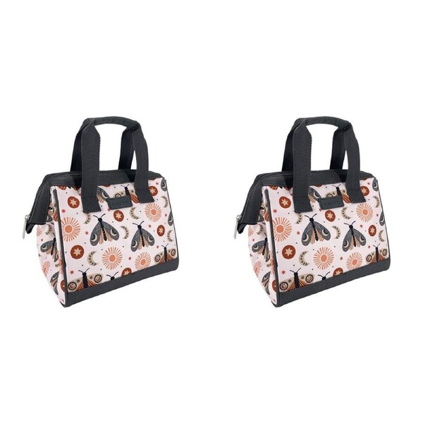 2PK Sachi Style 34 Insulated Leak-Proof Lunch Bag 24x17x22cm Mystic Moths