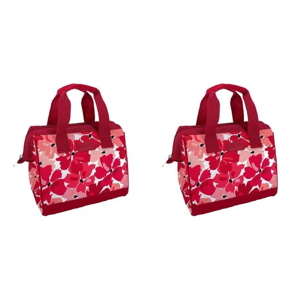 2PK Sachi Style 34 Insulated Leak-Proof Lunch Bag 24x17x22cm Red Poppies