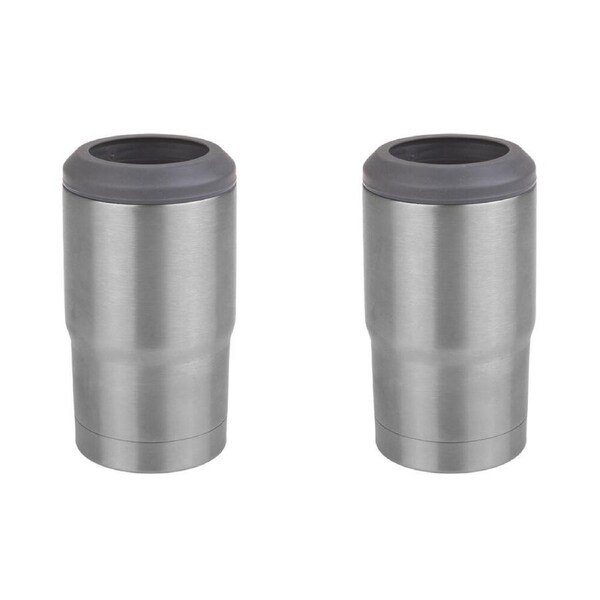 2PK Bartender Stainless Steel Vacuum Insulated Ultimate Beer Cooler Silver