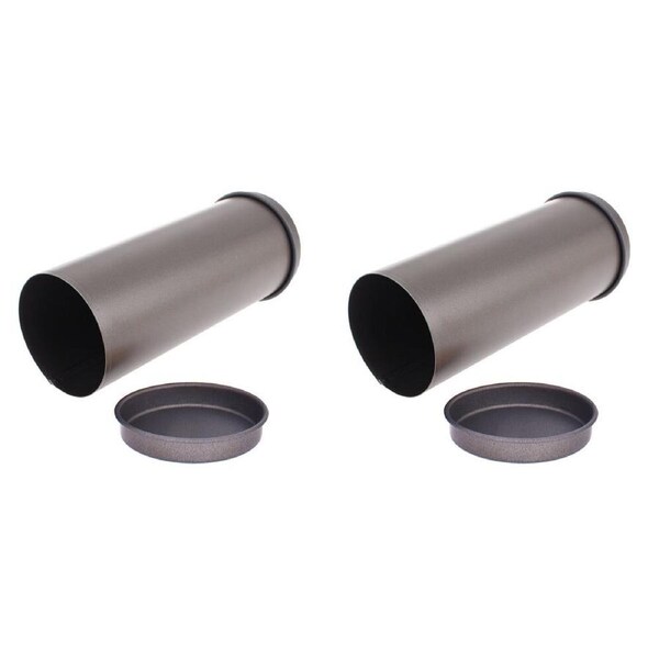 2PK Daily Bake Durable Non-Stick Metal Round Nut Loaf Baking Tin 20x8cm Silver