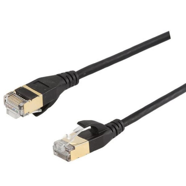 0.25m CAT 7 Ultra Thin STP Ethernet Patch Cable - Black