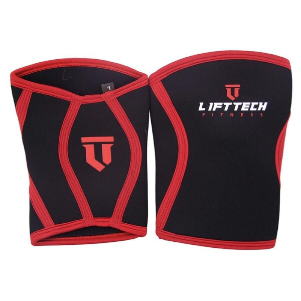 2pc Lift-Tech 5mm Fitness Pro Knee Sleeves Training Support/Protector Large