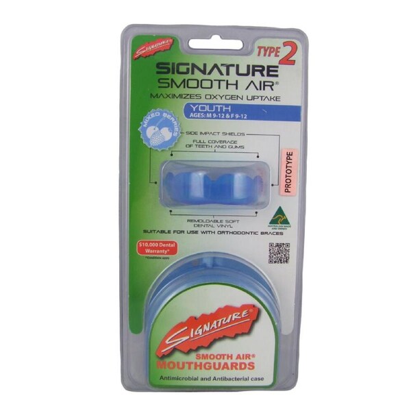 Signature Type 2 Mouthguard Teeth Shield/Protection Youth Blue/Red