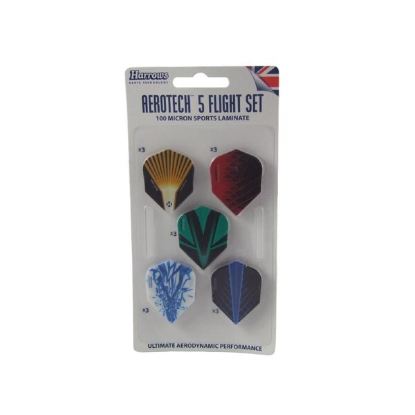 2x 5pc Harrows Aero Tech Flights Training Sports Dart Game/Accessories