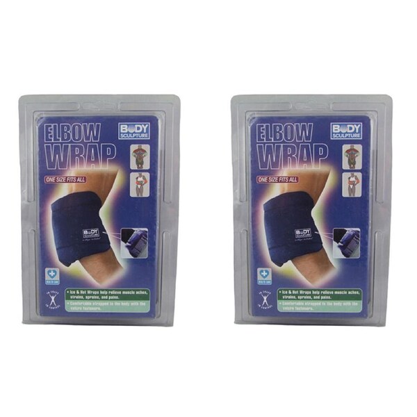 2PK Body Sculpture Elbow Support Wrap Protector Hot/Cold Therapy Neoprene